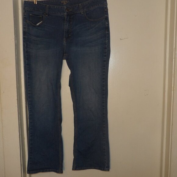 Riders By Lee Light Embellished Pockets Mid Rise Boot Cut Jeans Sz 16P - Picture 1 of 8
